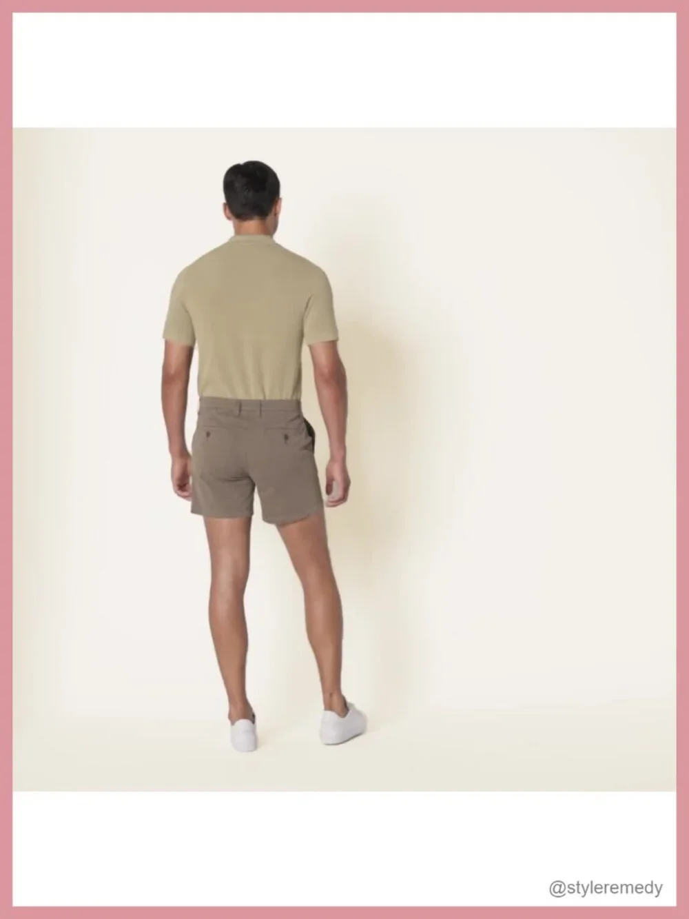 Men's Slim-Fit Stretch Cotton Canvas Flat Front Shorts 5-Inch Inseam